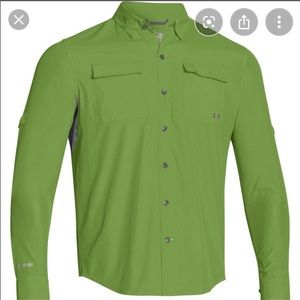 Under Armour button front shirt 100% size large